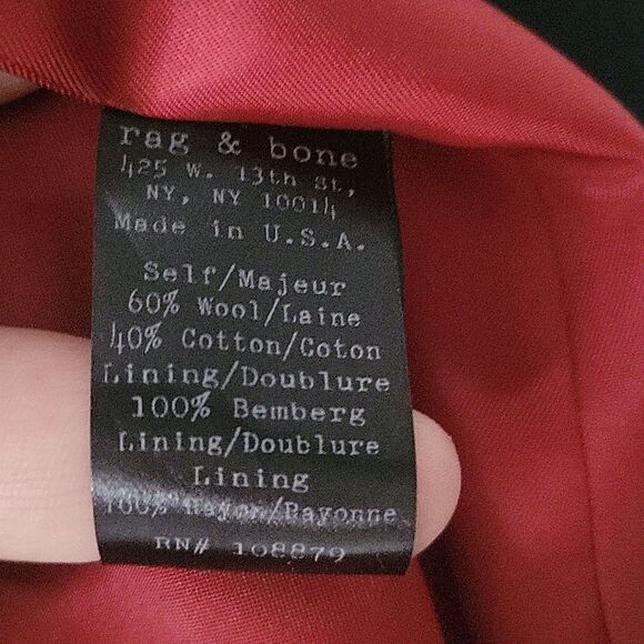 NWT Rag Bone 2 Howson Cricket Wool Blazer Jacket Equestrian Academia Riding Prep - Picture 12 of 14